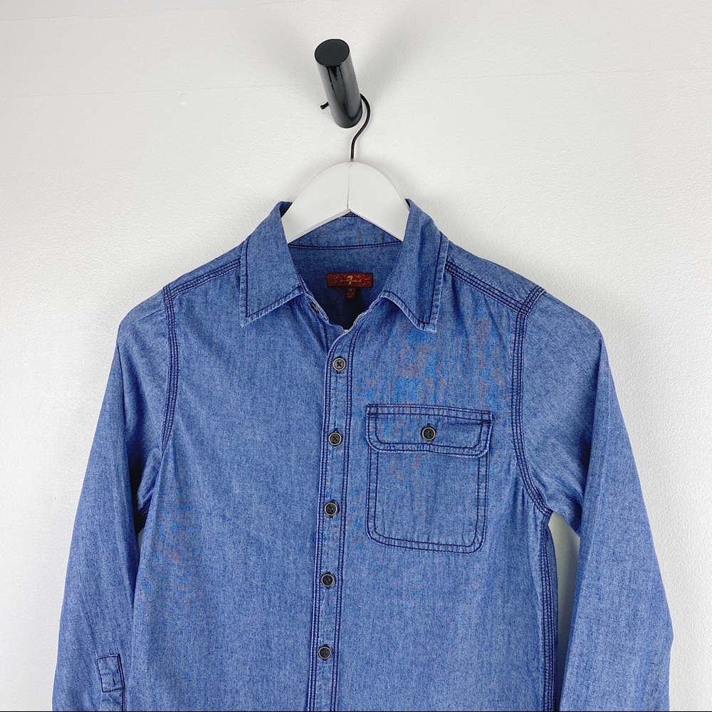 7 For All Mankind Button Down Long Sleeve Shirt
